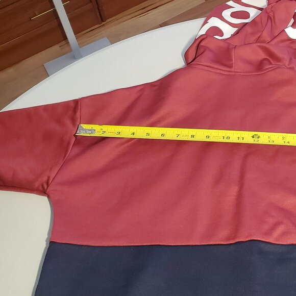 Adidas Hoodie Blue/Burgundy GD9027 Size M women's - Picture 12 of 16